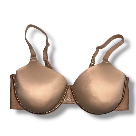 Vanity Fair Womens Full Coverage Bra Lace Accent Underwire Lined Nude Tan 38DD - Picture 1 of 6